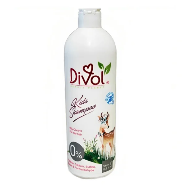 Divol-Kids-Shampoo-Oily-Control-500ml-600x600 شامبو للأطفال للشعر الدهني من ديفول - 300 مل، أبيض - الصورة 1