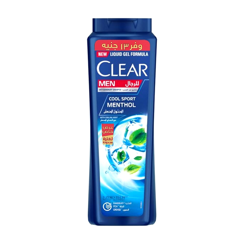 6221155060655f شامبو مضاد للقشرة للرجال كول سبورت مينثول من كلير، تبريد عميق 10 مرات بتركيبة فائقة الأداء، 180مل - Image 1