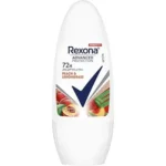 ريكسونا للنساء مزيل العرق رول اون بالخوخ عشبة الليمون للحماية من الرائحة والعرق 72 ساعة 50 مل