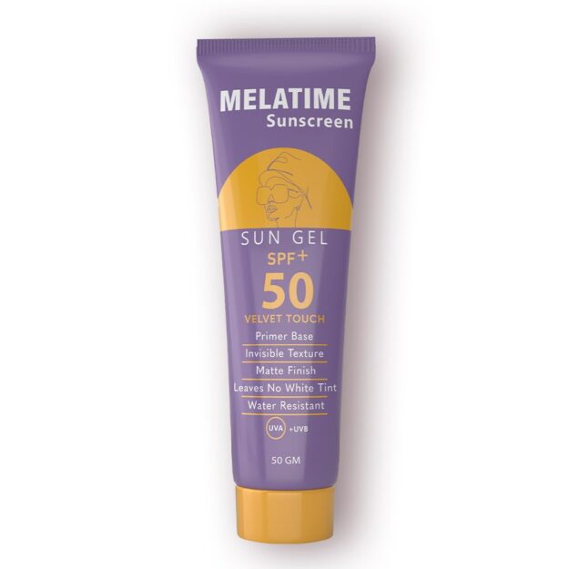 cropped-melatime-sunscreen-sun-gel.jpg melatime sunscreen sun gel 50 gm - الصورة 1